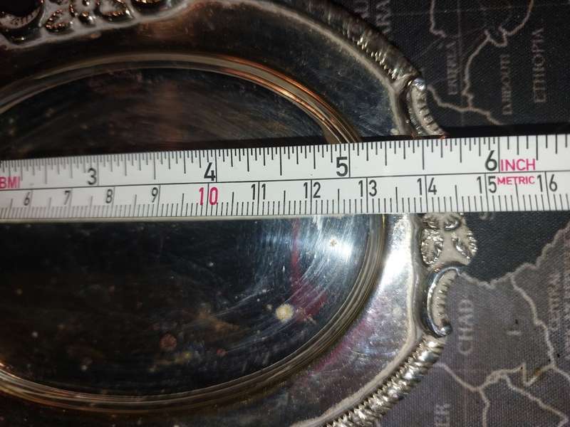 TWO VINTAGE VICTORIAN STYLE SILVER PLATED CANOP`ES TRAYS SOLD AS IS