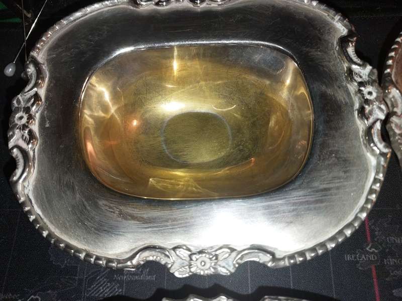 FOUR VINTAGE SILVER PLATED EDWARDIAN DESIGN FINGER TRAYS