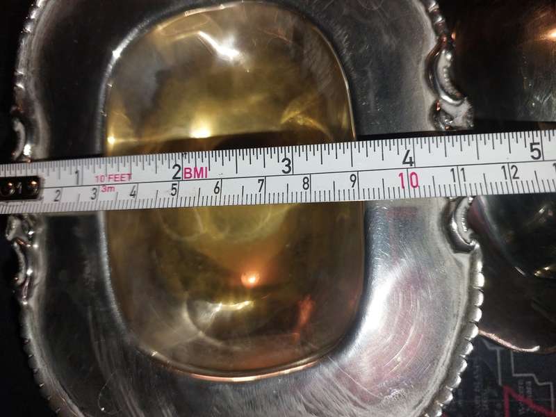 FOUR VINTAGE SILVER PLATED EDWARDIAN DESIGN FINGER TRAYS