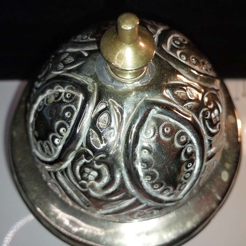 A VINTAGE ARABIC DATES STAND SILVER PLATED SOLD AS IS