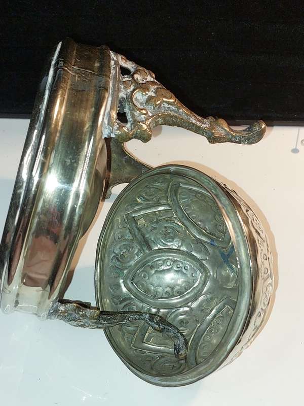 A VINTAGE ARABIC DATES STAND SILVER PLATED SOLD AS IS