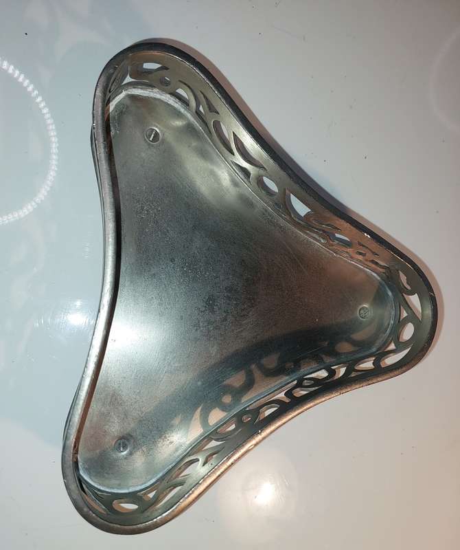 A SILVER PLATED ART DECOR SERVING TRAY