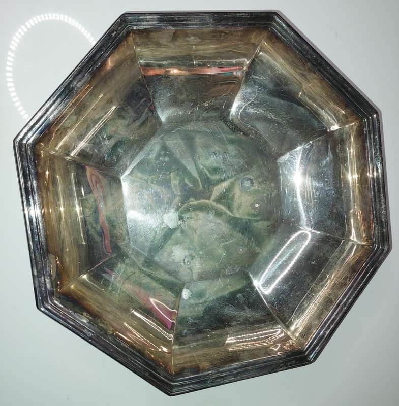 A GENUINE EMESS SILVER PLATE SERVING BOWL
