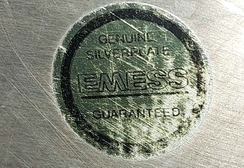A GENUINE EMESS SILVER PLATE SERVING BOWL