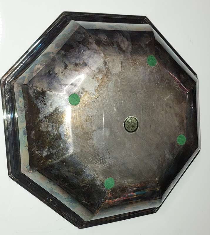 A GENUINE EMESS SILVER PLATE SERVING BOWL