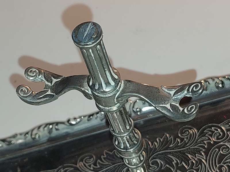 3 VINTAGE ART DECOR SILVER PLATED TABLE SERVER STANDS