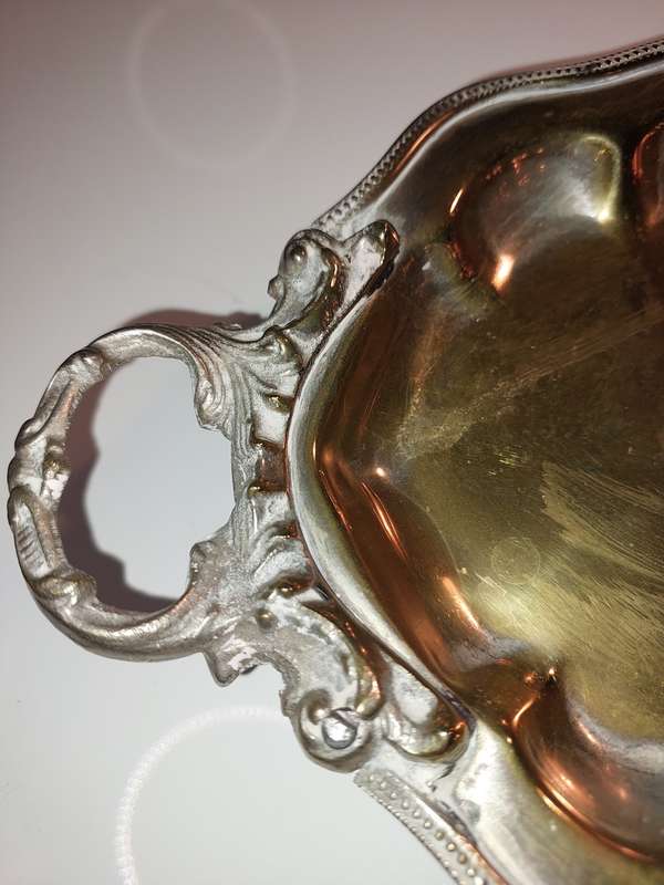 A VINTAGE RECTANGULAR VICTORIAN SERVING TRAY