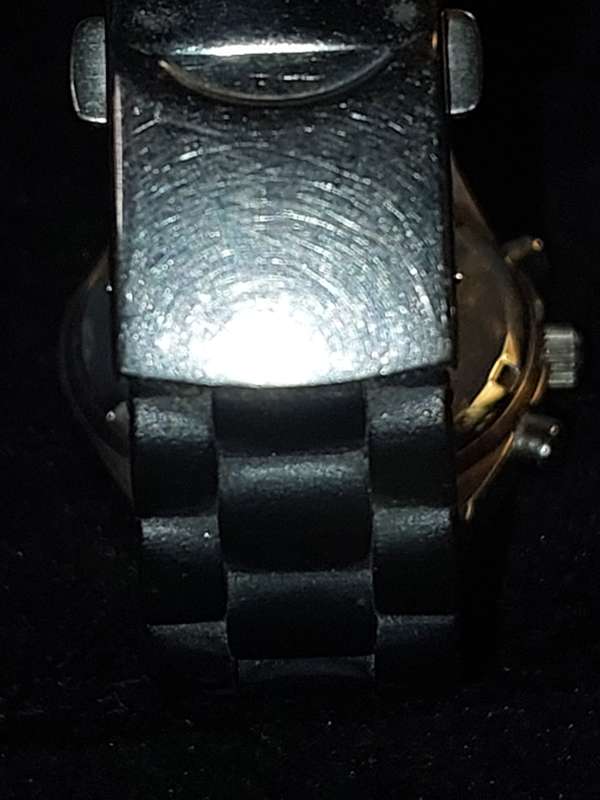 A VINTAGE YVES BERTELIN CHRONO 5ATM  MODEL WP30672 WITH A CRYSTAL BAZEL AND RUBBER BAND