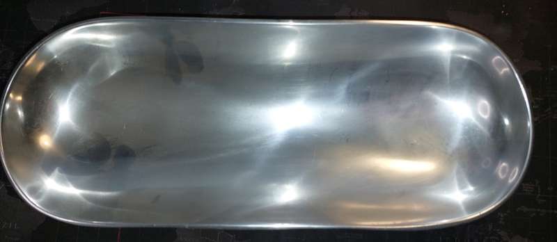 AN ART DECOR CAROL BOYES STYLE ALUMINUM ALLOY SERVING TRAY
