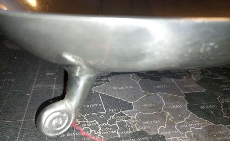 AN ART DECOR CAROL BOYES STYLE ALUMINUM ALLOY SERVING TRAY