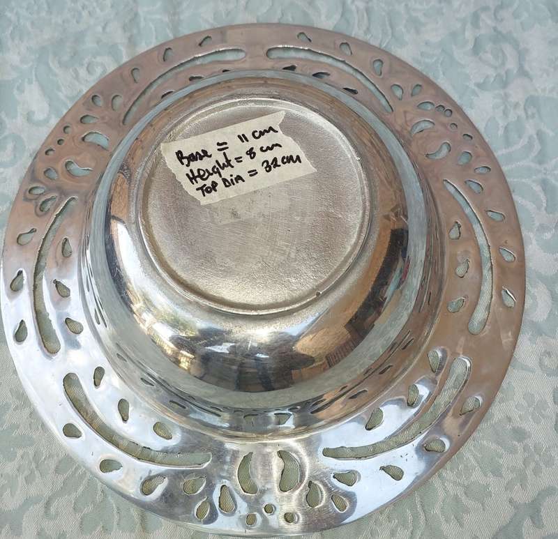 AN ART DECOR SI COMO PEWTER HANDCRAFTED ALLOY MADE IN MEXICO SERVING BOWL