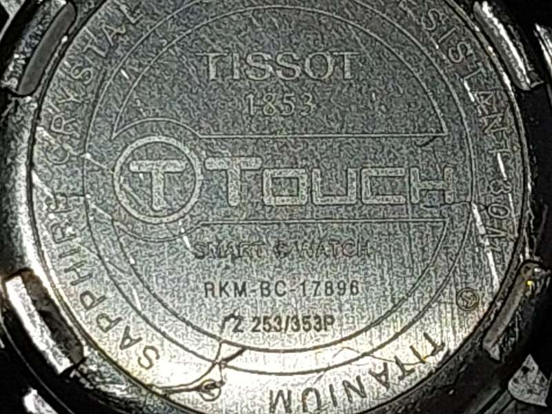 A RARE VINTAGE TISSOT SMART WATCH,TITANIUM SAPPHIRE CRYSTAL T TOUCH