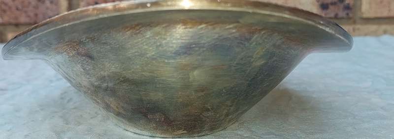 A VINTAGE  ALLOY OVAL SERVING BOWL