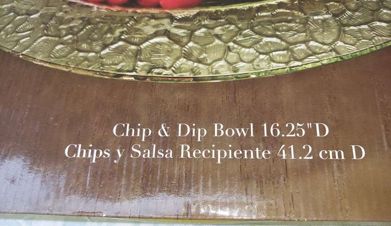 A PARKLANE COLLECTION  CHIP & DIP BOWL 16.25D CHIPS Y SALSA RECIPIENTE 41.2 CM D