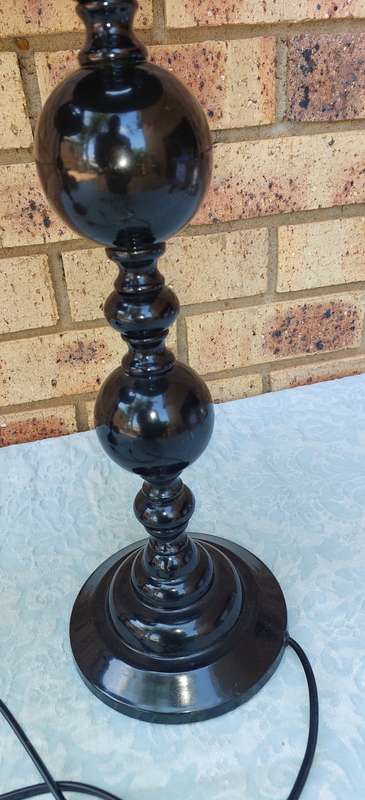 A SET OF PLASTIC POLYMER BLACK LAMP SHADES