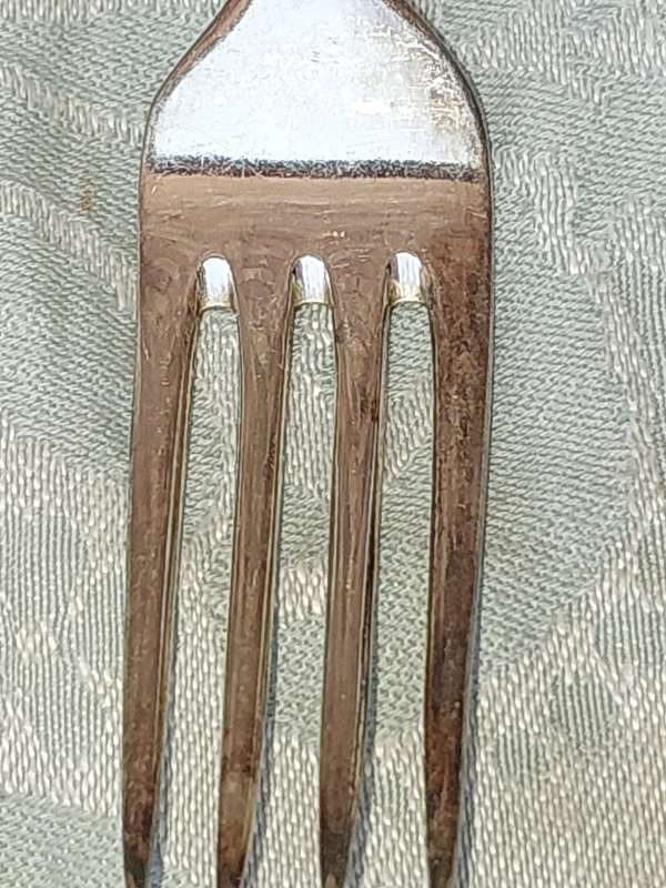 A VINTAGE SET OF 6 DINNER FORKS 21 CENTIMETERS