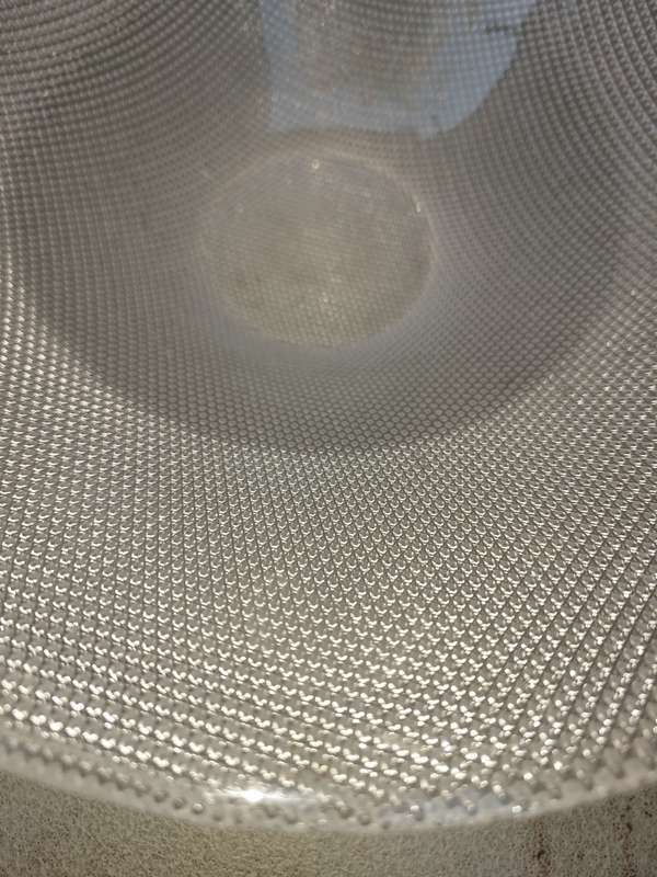 A FROSTED GLASS SERVING BOWL