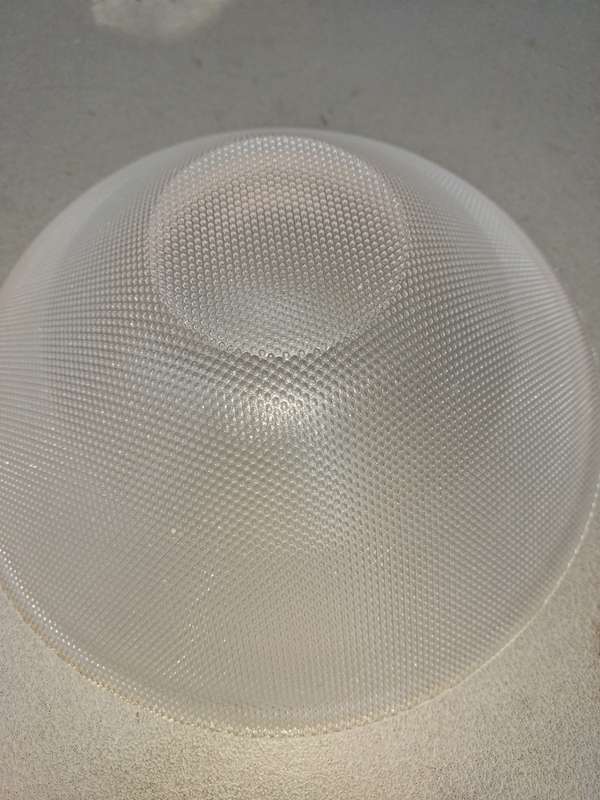 A FROSTED GLASS SERVING BOWL
