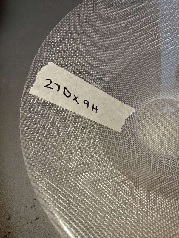 A FROSTED GLASS SERVING BOWL
