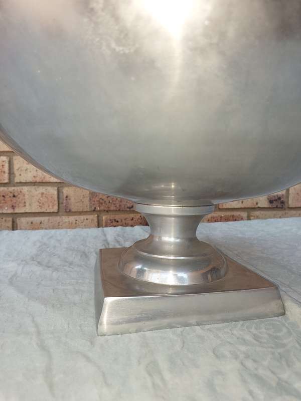 AN EXTRA LARGE ALUMINIUM  ALLOY FRUIT OR PUNCH BOWL IN GREAT CONDITION