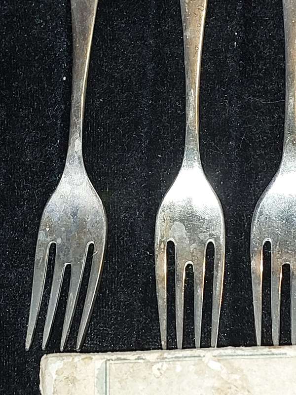 ANTIQUE RUSTLESS NICKEL SILVER SIPELIA FORKS AND SPOONS