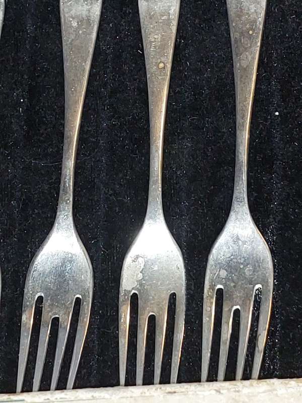 ANTIQUE RUSTLESS NICKEL SILVER SIPELIA FORKS AND SPOONS