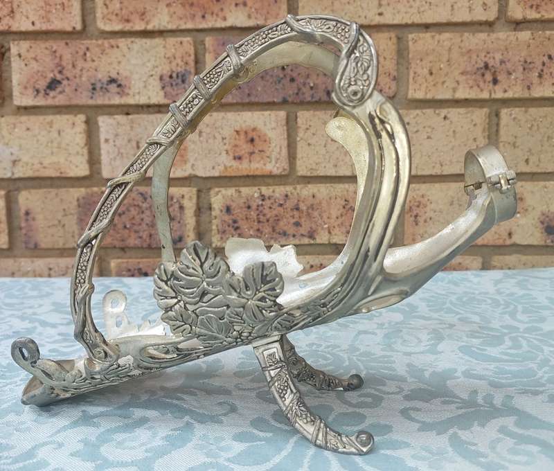 A RARE VICTORIAN  SILVER PLATED ORNATE WINE CADDY