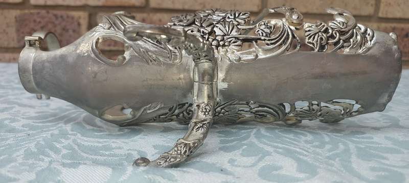 A RARE VICTORIAN  SILVER PLATED ORNATE WINE CADDY