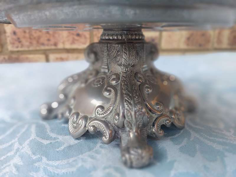 A COMPLETE ORNATE SILVER PLATED KIDDUSH CUP SET