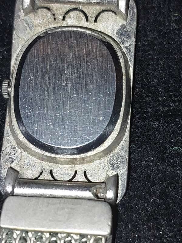 TWO VINTAGE ORNATE CHAIN MAIL BANDED WOMANS DRESS WATCHES
