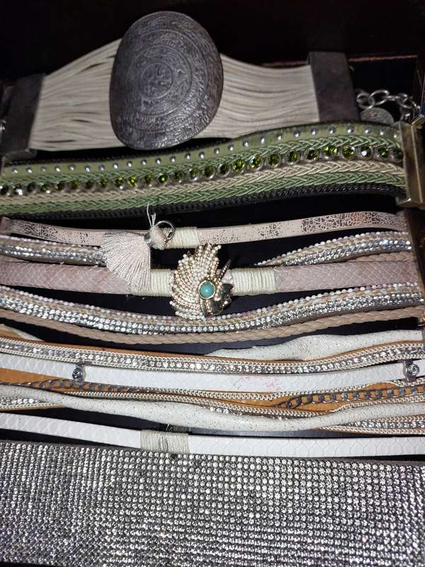 A COLLECTION OF COSTUME FASHION MAGNETIC BRACELET BANDS