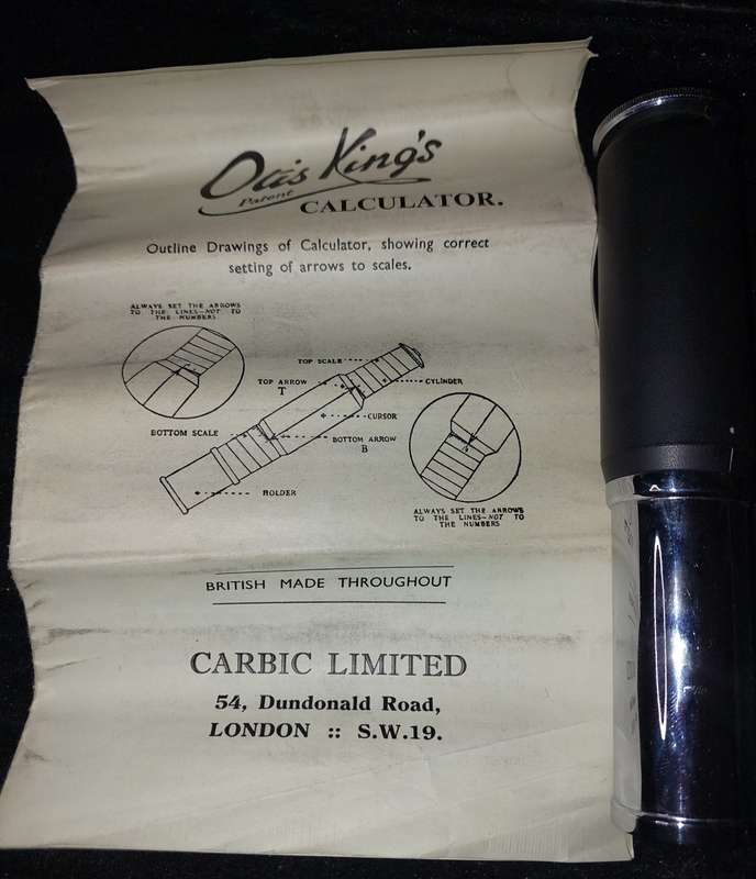 AN OTIS KING CALCULATOR
