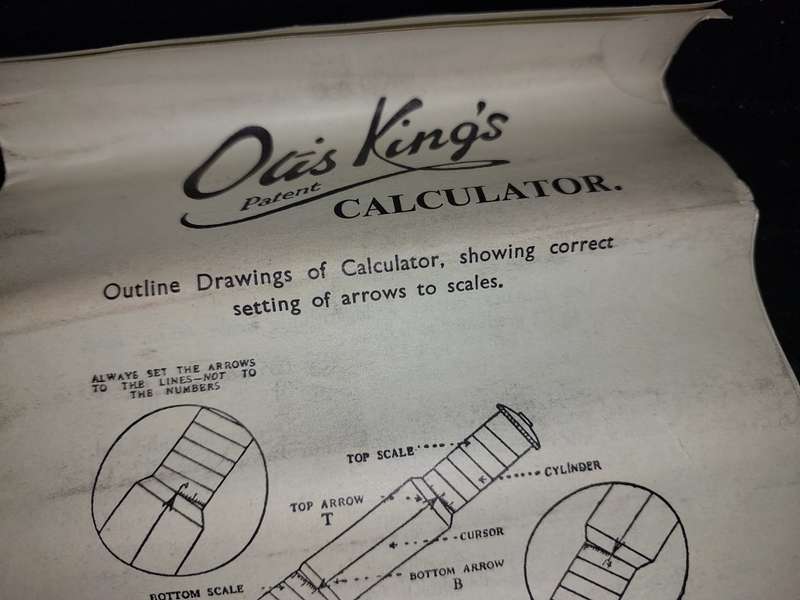 AN OTIS KING CALCULATOR