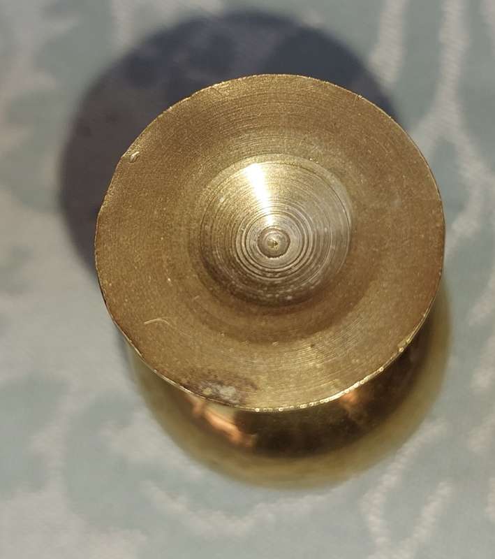 A VINTAGE SET OF FIVE BRASS GOBLETS