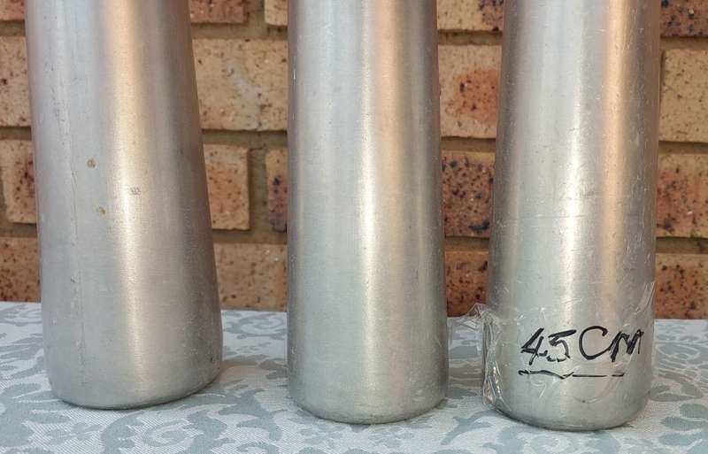 THREE ART DECOR ALUMINIUM ALLOY VASES