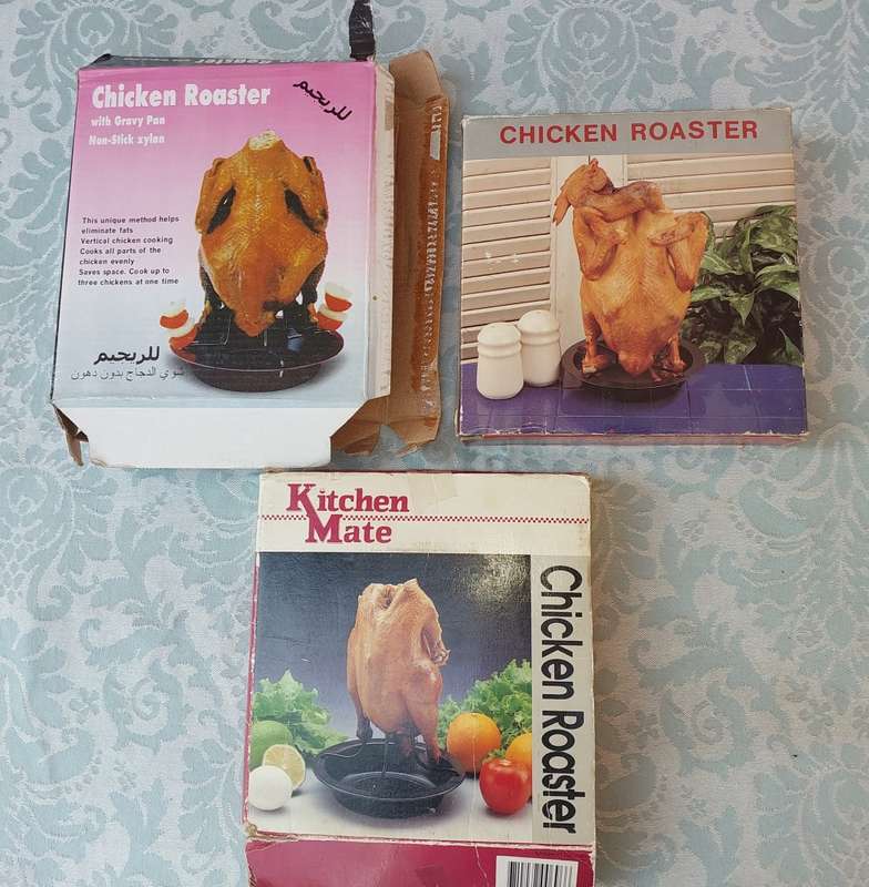 A COLLECTION OF 3 CHICKEN ROASTERS