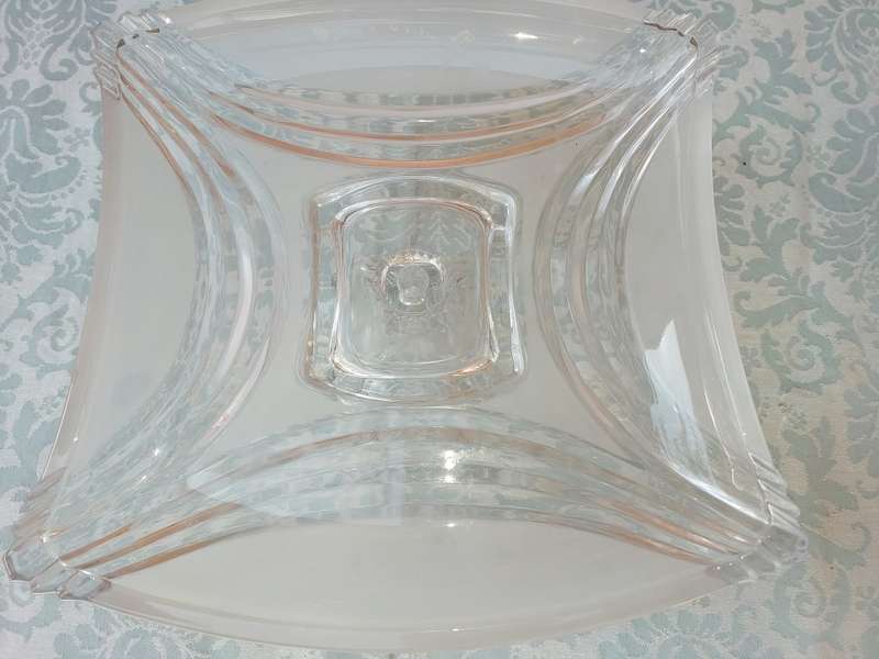 A BEAUTIFULL FROSTED GLASS SERVING PLATTER
