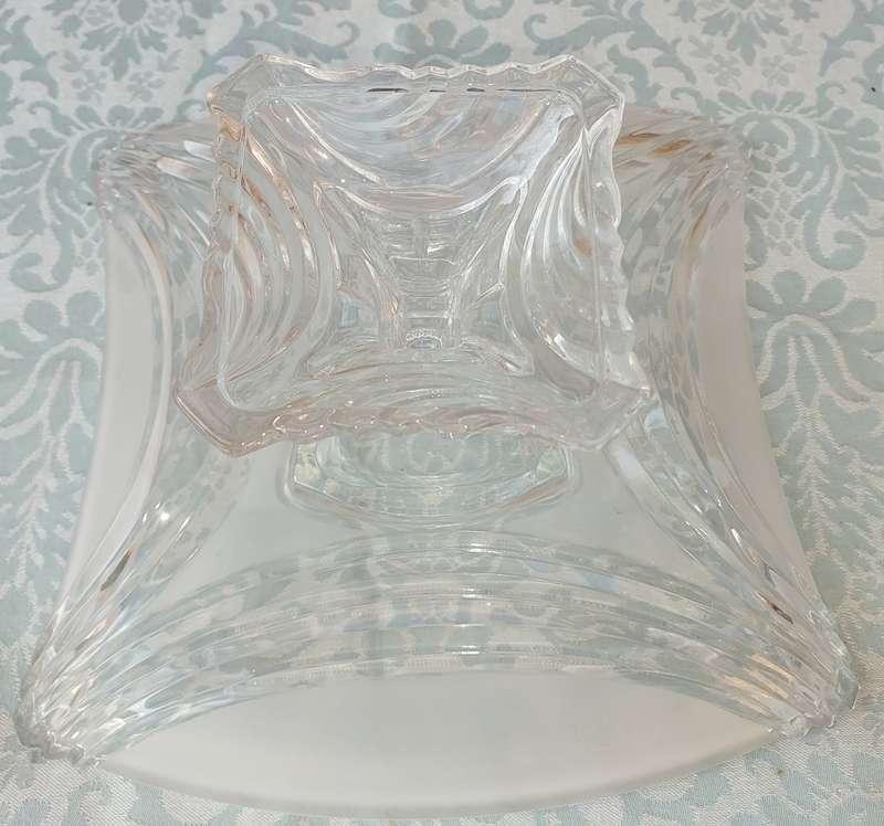 A BEAUTIFULL FROSTED GLASS SERVING PLATTER