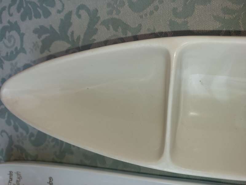TWO PORCELAIN CANOPE`S SERVING PLATTERS