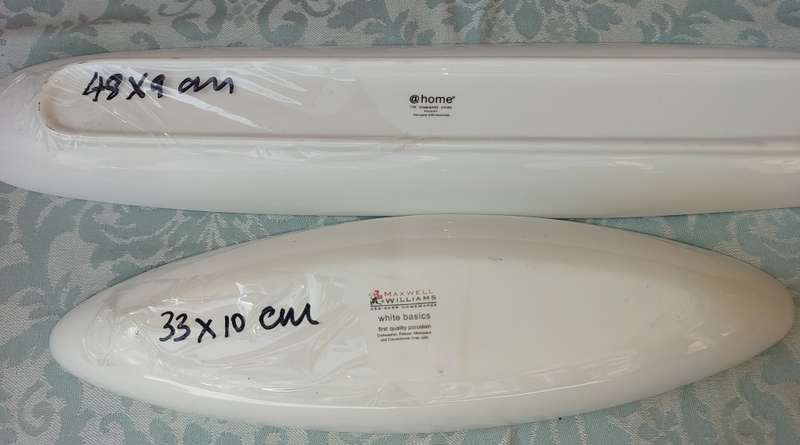 TWO PORCELAIN CANOPE`S SERVING PLATTERS