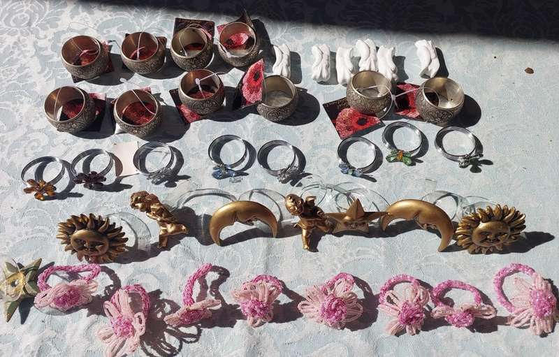 A COLLECTION OF NAPKIN RINGS FOR DIFFERENT OCCASIONS