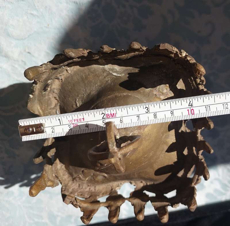 AN ANTIQUE 4 HEADED LORD VISHNU ANGKOR WATT BRONZE SCULPTURE