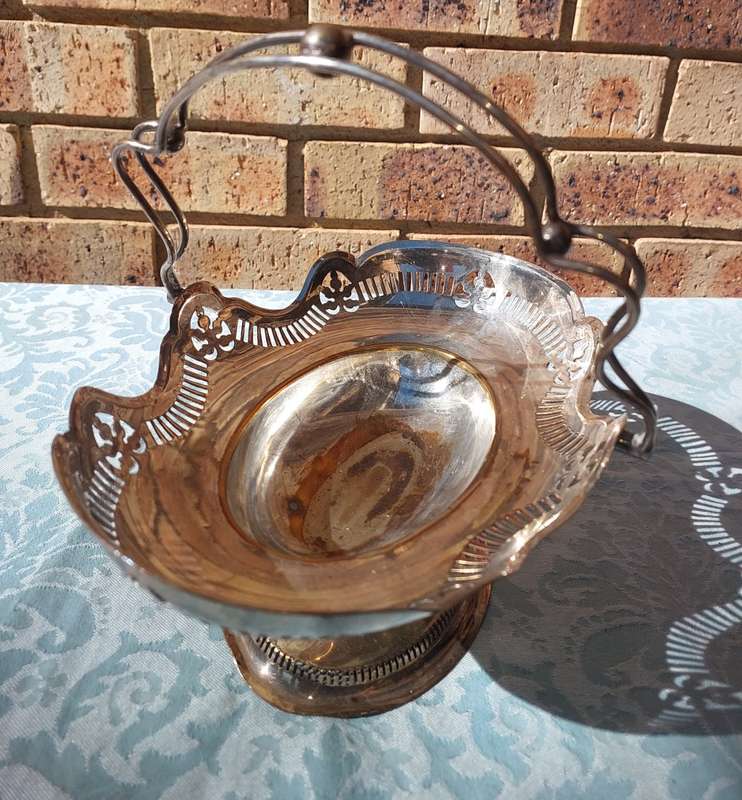 TWO ANTIQUE VICTORIAN EPNS SERVING BASKET TRAYS