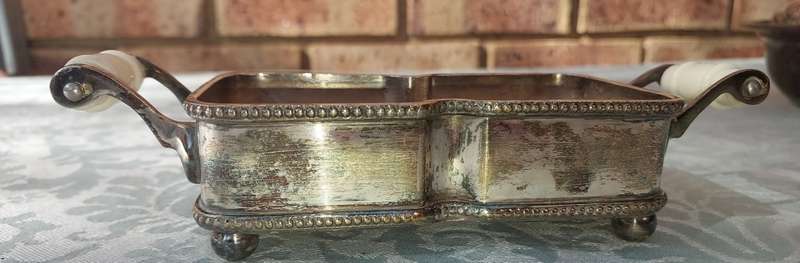 AN ANTIQUE ART DECOR VICTORIAN SUGAR CUBE BOWL