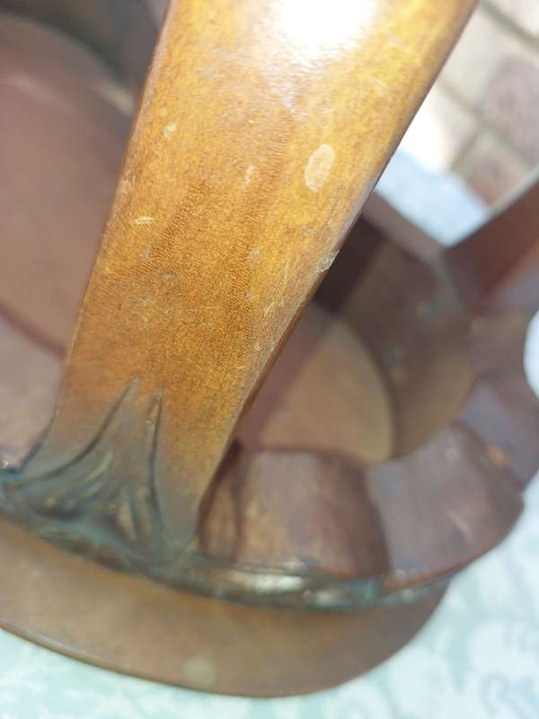 AN ANTIQUE PAIR OF KIDNEY-SHAPED BALL N CLAW-LEGGED OCCASIONAL TABLES