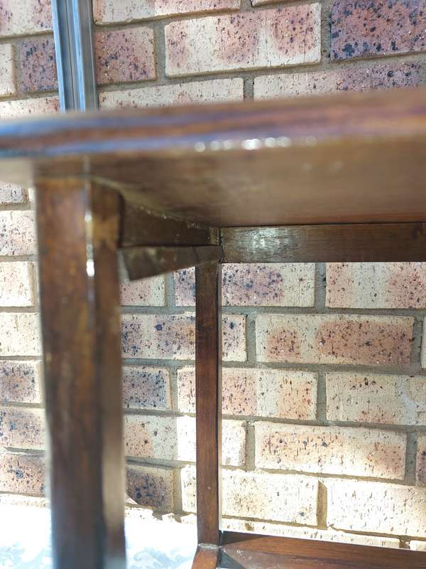 MID-CENTURY NESTING TABLES OF SOLID WOOD SOLD AS IS