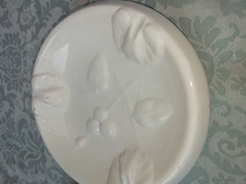 TWO ORNATE ART DECOR PORCELAIN ASH TRAYS