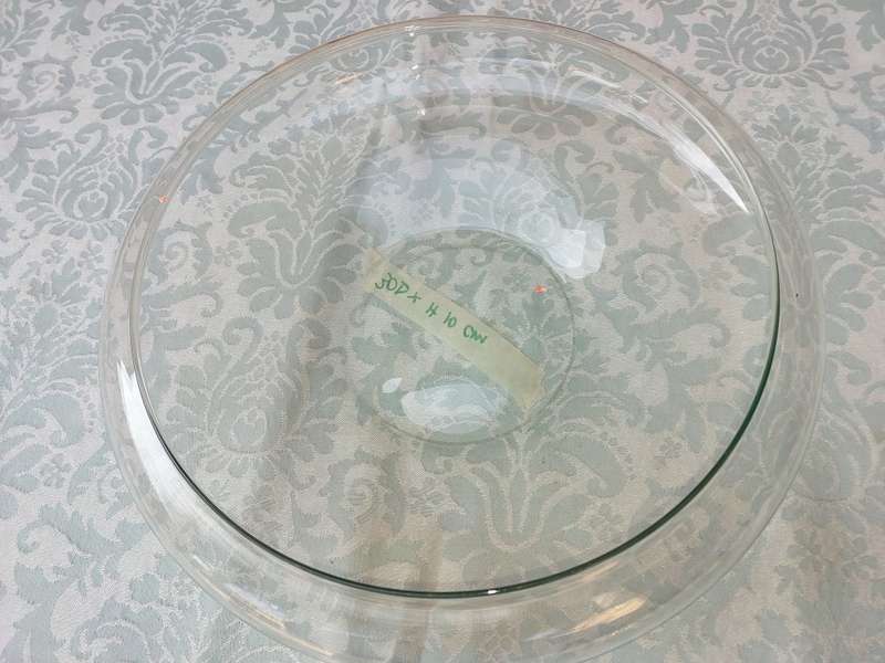A GLASS FRUIT BOWL