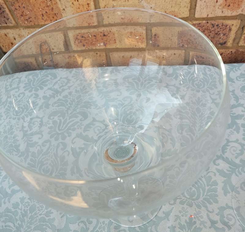 A COLLECTION OF  EXTRA LARGE GLASS SWEATS STANDS SOLD AS IS