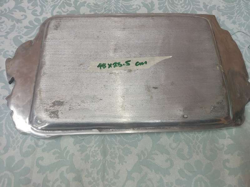A VINTAGE ORNATE RECTANGULAR ART DECOR SERVING PLATTER